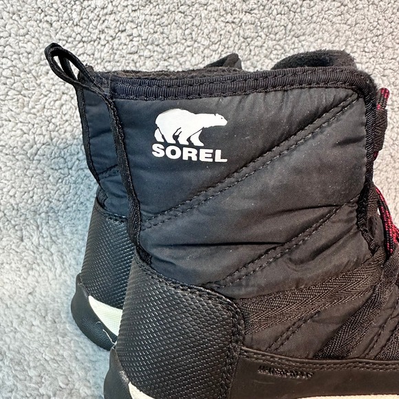 Sorel Insulted Ankle Boots Girls Kids size 3 Black Hiking Trail Outdoor Shoes - Picture 6 of 11